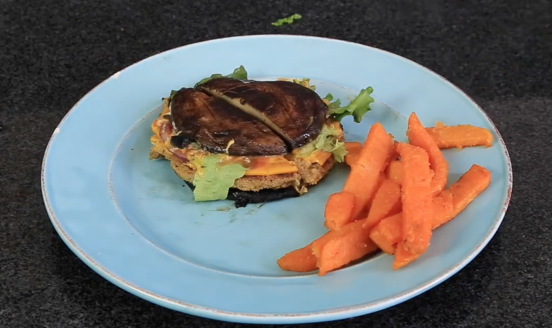 Receta: Hamburguesa de portobello